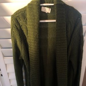 Cozy Olive Green Cardigan